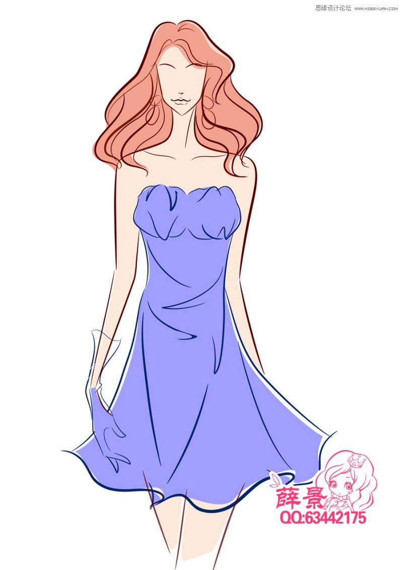 使用Illustrator结合位数板绘制时尚的人像插画  第4张