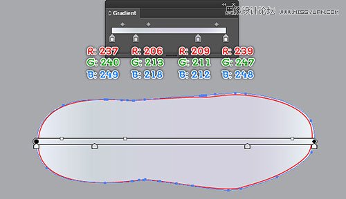 Illustrator绘制蓝色逼真的运动鞋效果图设计教程  第7张
