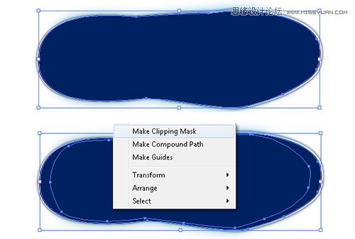 Illustrator绘制蓝色逼真的运动鞋效果图设计教程  第13张