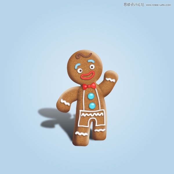 Illustrator绘制立体风格的饼干小人教程  第1张