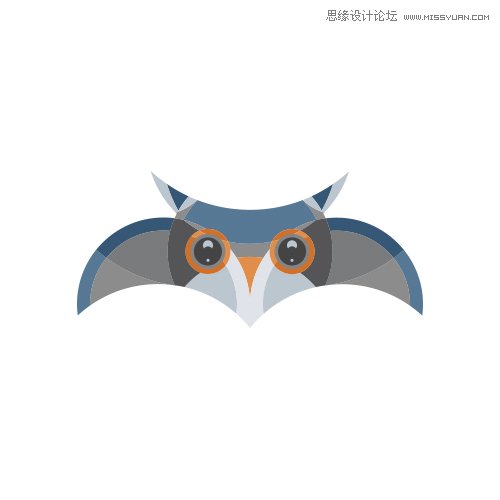 Illustrator使用圆形工具绘制猫头鹰形象  第1张