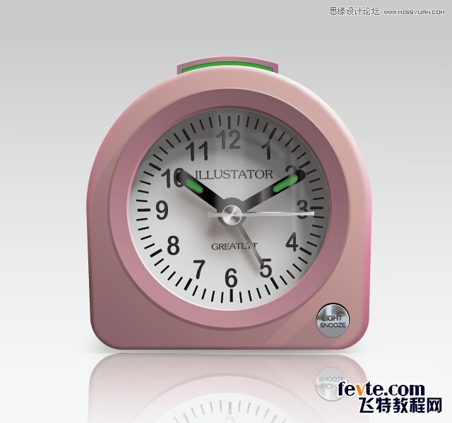 Illustrator绘制超强质感闹钟教程效果图  第1张