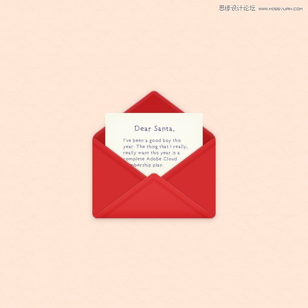 Illustrator绘制立体风格的红色信封图标 第1张 Illustrator绘制立体风格的红色信封图标 第1张