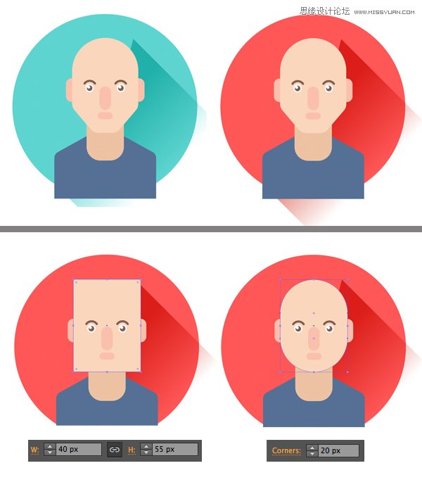 Illustrator绘制扁平化风格的外科医生头像 第6张 Illustrator绘制扁平化风格的外科医生头像 第6张