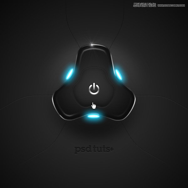 Illustrator教你绘制一个高科技电源按钮教程  第1张