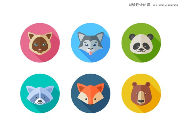 Illustrator制作扁平化动物卡通头像教程  第1张