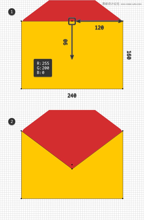 Illustrator绘制立体风格的红色信封图标 第6张 Illustrator绘制立体风格的红色信封图标 第6张