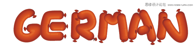 Illustrator制作可爱的香肠艺术字教程  第1张