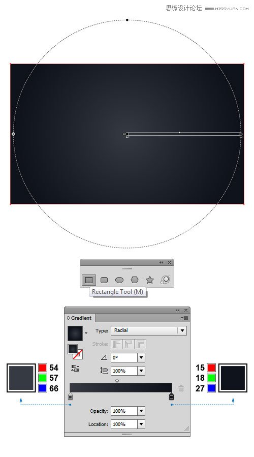 Illustrator绘制大气典雅的灯光背景效果图  第2张