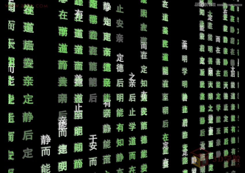 3DMAX实例教程：粒子系统制作字符雨效果  第1张