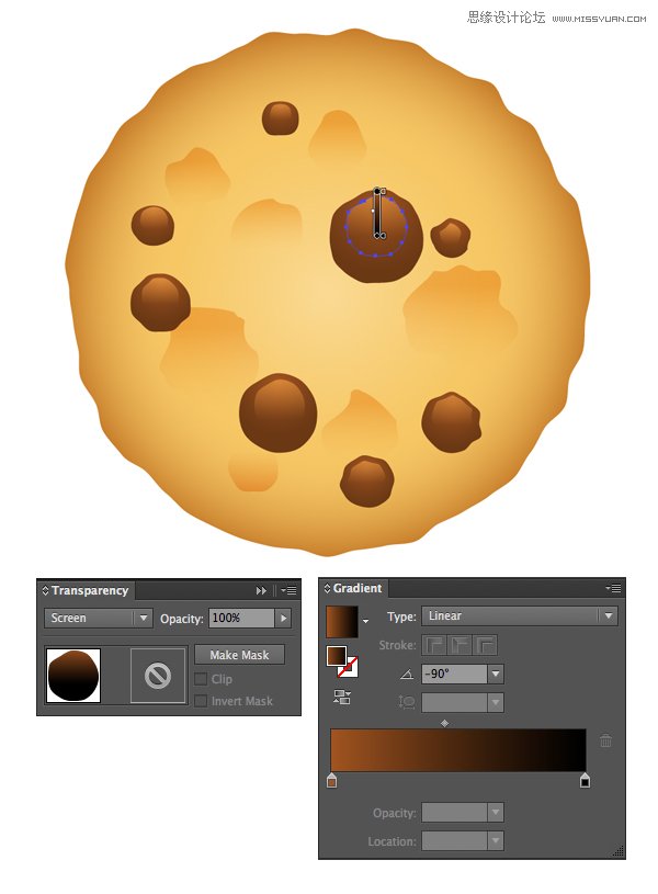Illustrator绘制逼真的牛奶和燕麦饼干  第8张