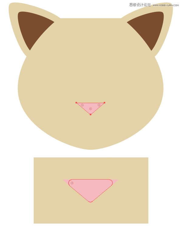 Illustrator绘制扁平化风格的卡通动物肖像  第7张