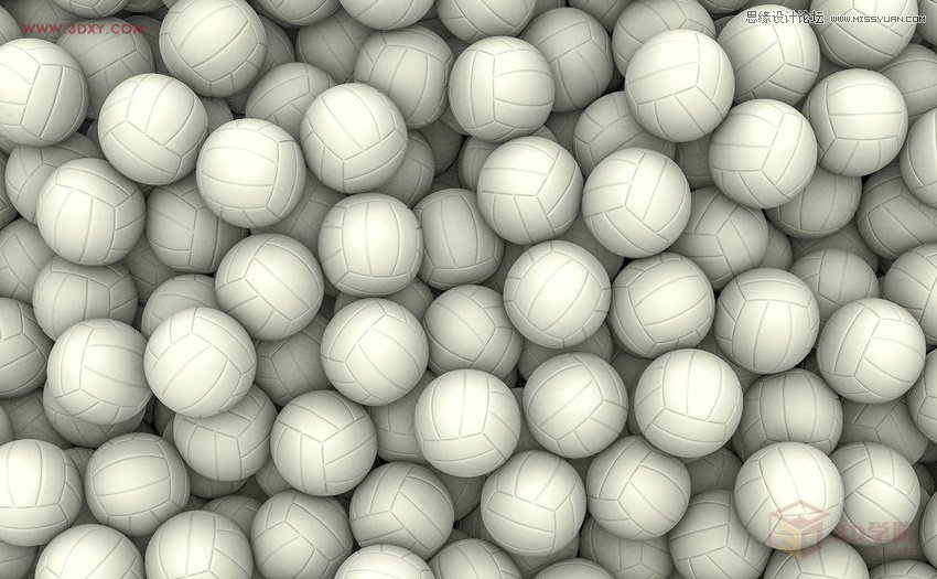 3DMAX制作简单逼真的排球效果图