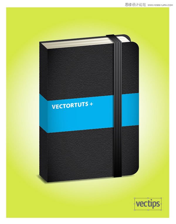 Illustrator绘制立体效果的黑色笔记本 第1张 Illustrator绘制立体效果的黑色笔记本 第1张