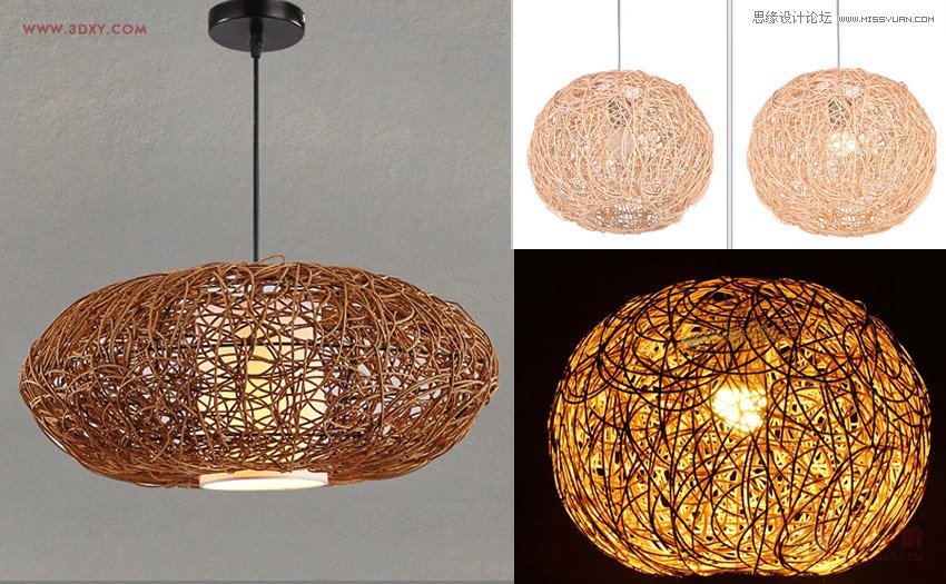 3DMAX简单制作编藤艺灯罩模型效果图  第1张