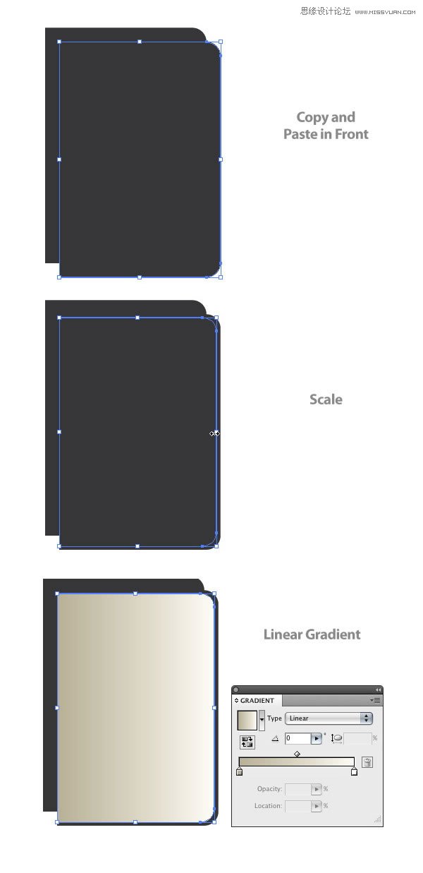 Illustrator绘制立体效果的黑色笔记本 第6张 Illustrator绘制立体效果的黑色笔记本 第6张