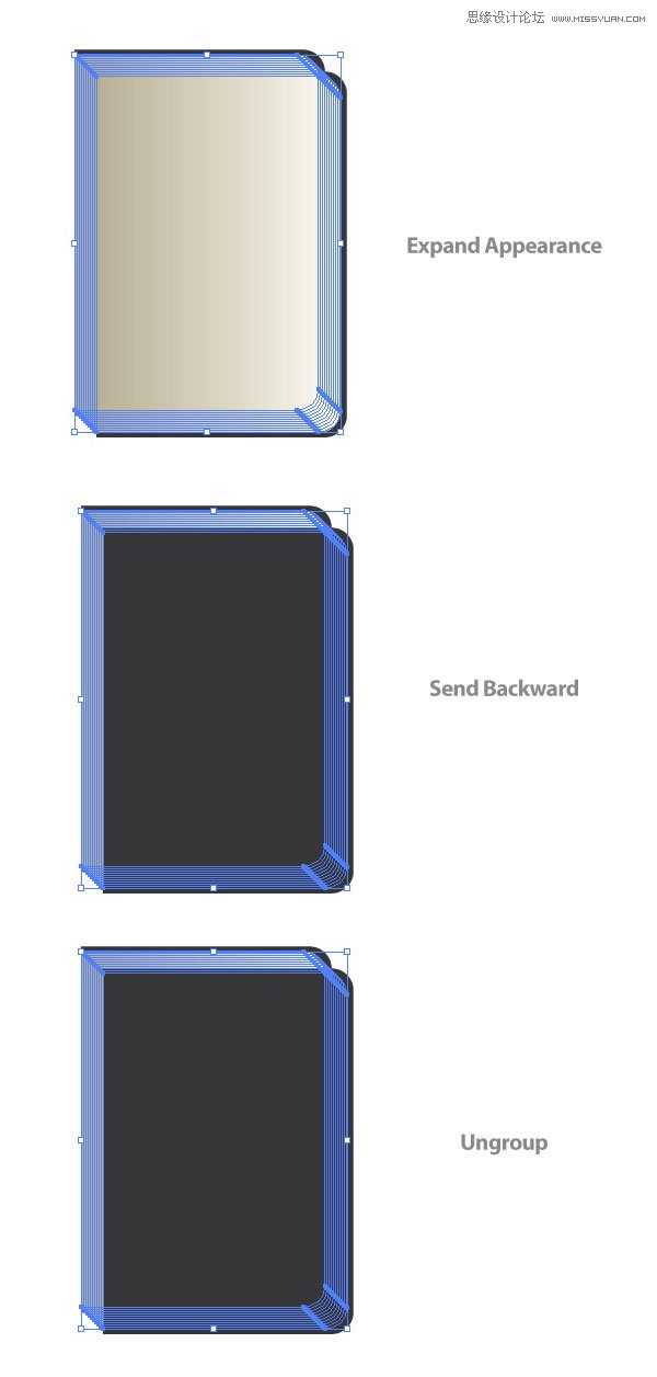 Illustrator绘制立体效果的黑色笔记本 第8张 Illustrator绘制立体效果的黑色笔记本 第8张