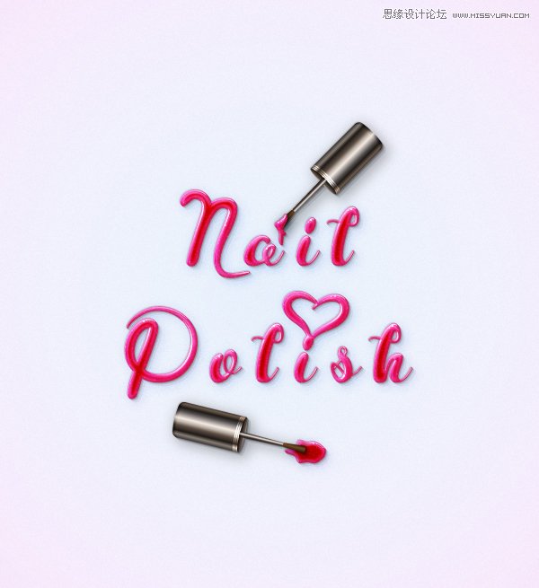 Illustrator制作神话般的指甲油文字效果