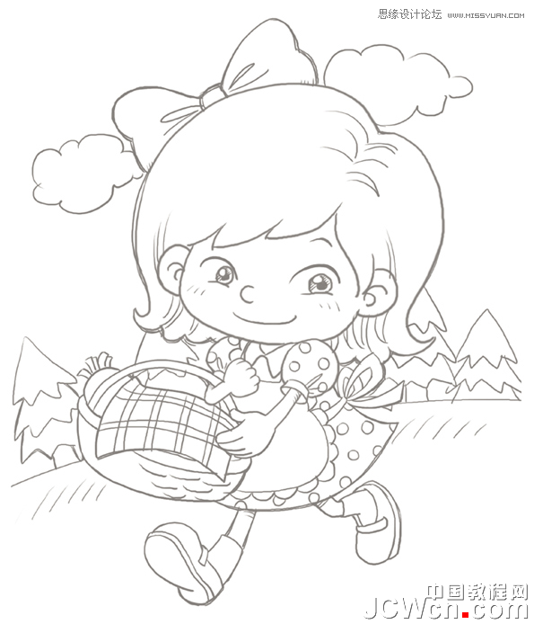 Illustrator制作可爱时尚的卡通小女孩 第2张 Illustrator制作可爱时尚的卡通小女孩 第2张