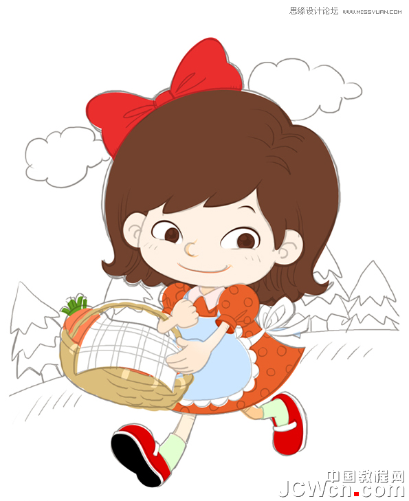Illustrator制作可爱时尚的卡通小女孩 第3张 Illustrator制作可爱时尚的卡通小女孩 第3张