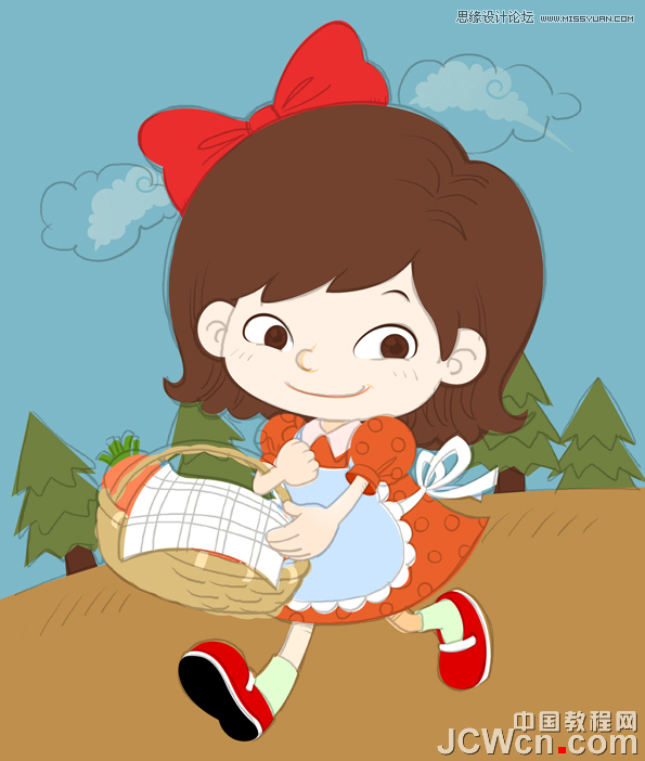 Illustrator制作可爱时尚的卡通小女孩 第4张 Illustrator制作可爱时尚的卡通小女孩 第4张