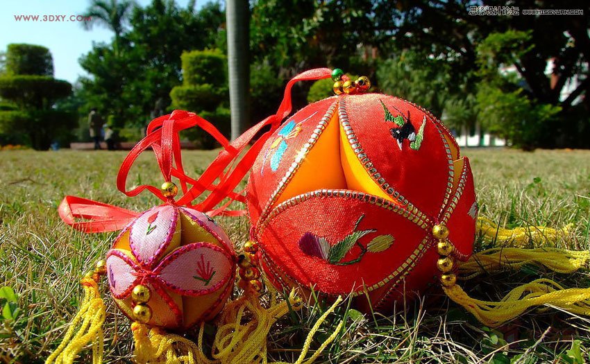 3DMAX制作简单的绣球模型效果图