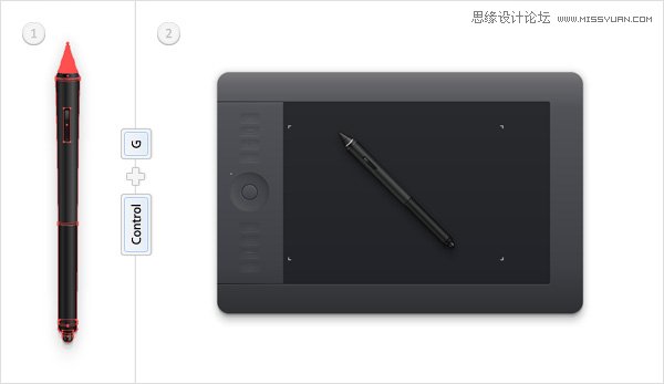 Illustrator绘制逼真的WACOM绘画板教程 第1张 Illustrator绘制逼真的WACOM绘画板教程 第1张