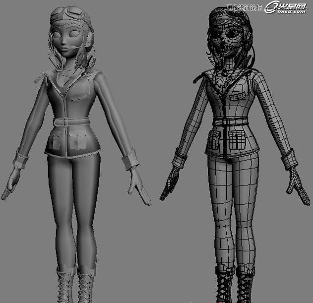 3ds Max绘制三维角色飞行员安妮教程 第3张 3ds Max绘制三维角色飞行员安妮教程 第3张