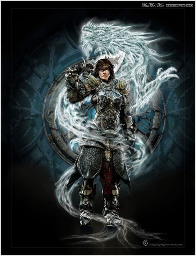 3Ds Max制作超酷龙形残绕的战士教程