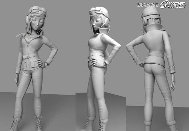 3ds Max绘制三维角色飞行员安妮教程 第7张 3ds Max绘制三维角色飞行员安妮教程 第7张