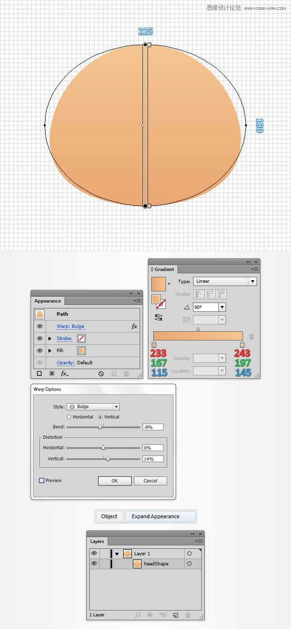 Illustrator设计时尚有趣的卡通人物脸部 第7张 Illustrator设计时尚有趣的卡通人物脸部 第7张