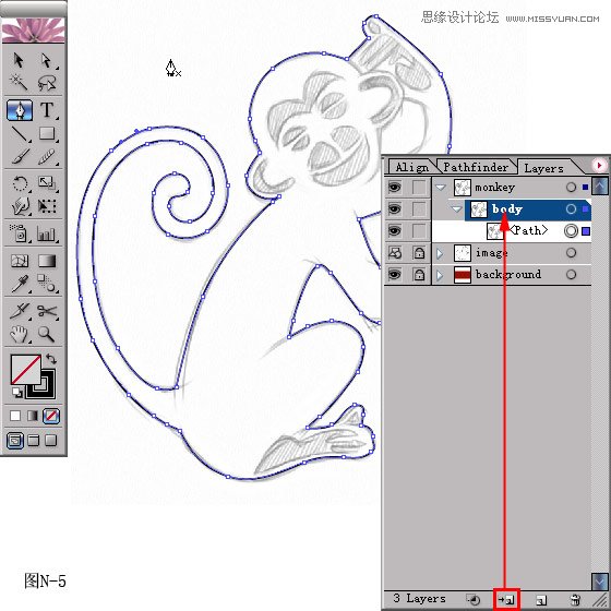 Illustrator设计红色风格的猴年贺卡教程  第6张