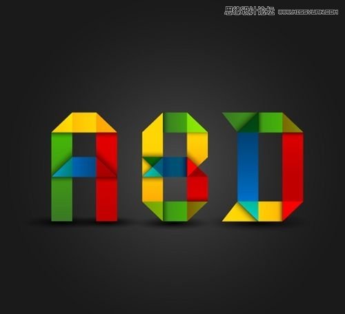 Illustrator制作绚丽的折纸艺术字教程 第1张 Illustrator制作绚丽的折纸艺术字教程 第1张