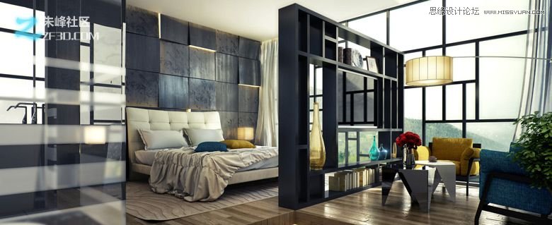 3dmax制作个性卧室效果图教程
