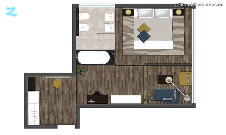 3dmax制作个性卧室效果图教程  第4张