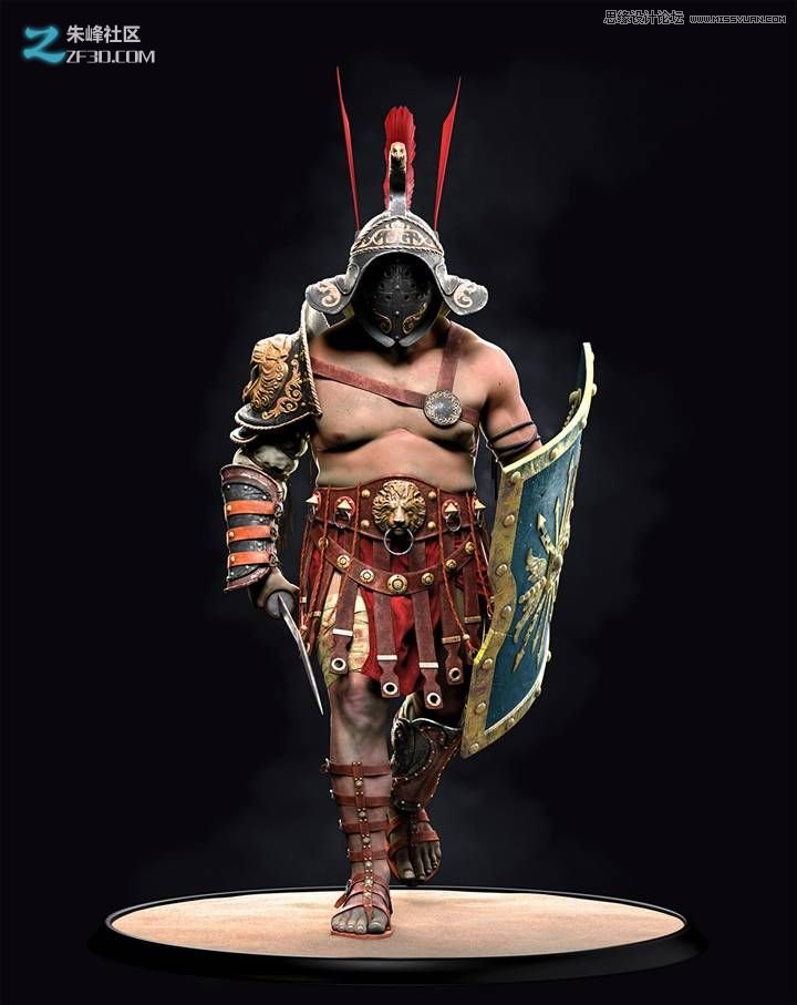 3ds max制作立体效果的角斗士之王  第1张