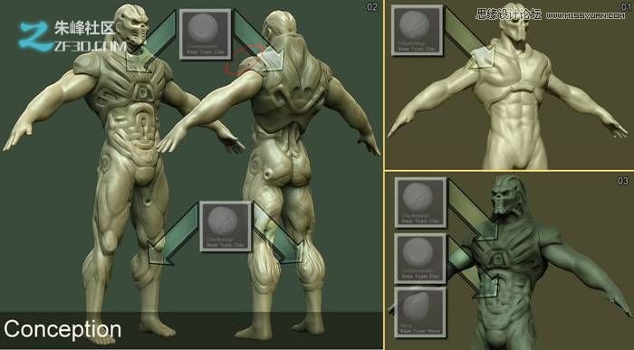 3dmax和zbrush制作格斗机器忍者教程  第2张