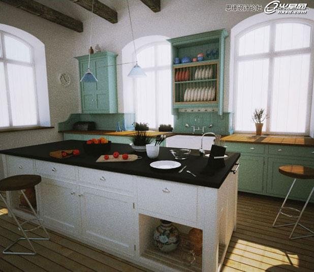 3ds Max打造西方开放式厨房局部场景  第11张