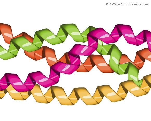 Illustrator绘制时尚炫彩的电话线效果