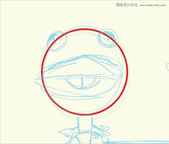 Illustrator绘制萌萌的青蛙柯密特图标  第5张