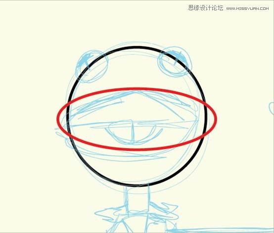 Illustrator绘制萌萌的青蛙柯密特图标  第6张