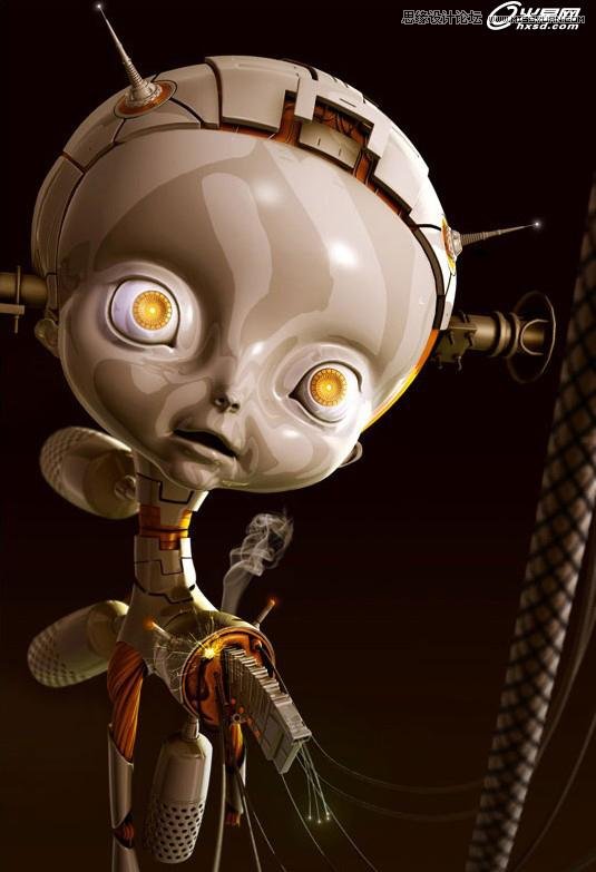 3ds Max制作立体摇滚机器人教程  第10张