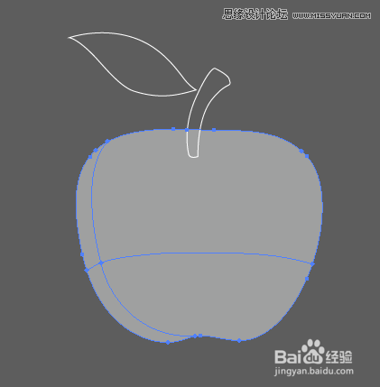 Illustrator网格工具制作逼真的红苹果教程  第5张