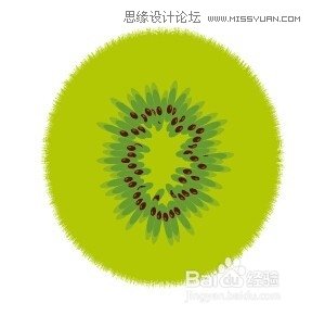 Illustrator绘制切开的猕猴桃效果图  第8张