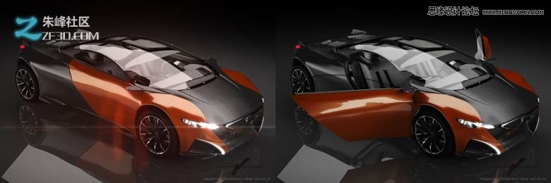 3dmax集合Vray制作标致时尚的汽车模型  第2张