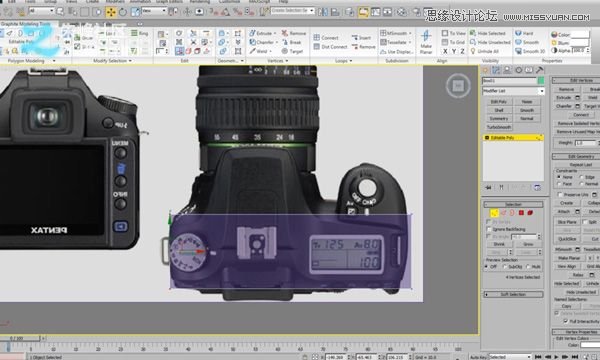 3dsmax制作数码单反照相机建模教程  第6张