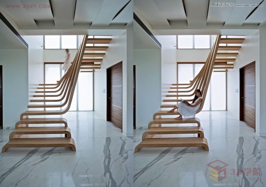3DMAX快速制作艺术楼梯模型教程  第4张