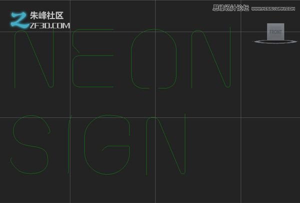 3dmax结合Vray制作霓虹灯艺术字效果  第4张