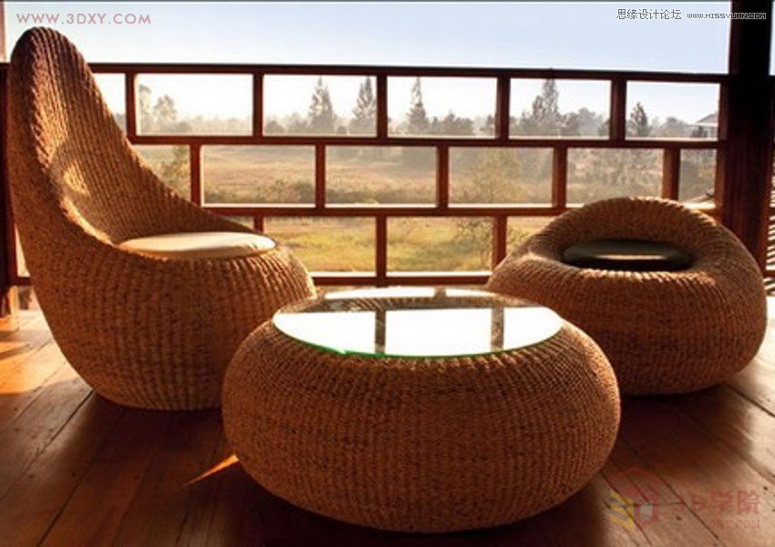 3DMAX制作逼真的藤编家具模型教程  第2张