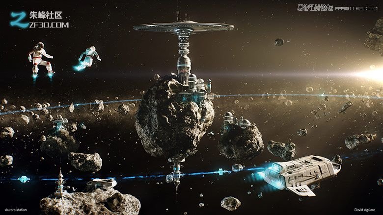 3DMAX模仿地心引力制作太空空间站